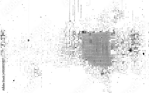 Black grunge half tone dots pattern. 