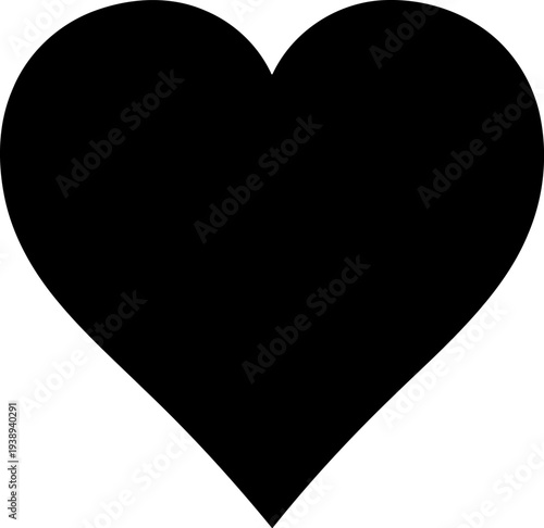 A simple black heart on a white background Vector