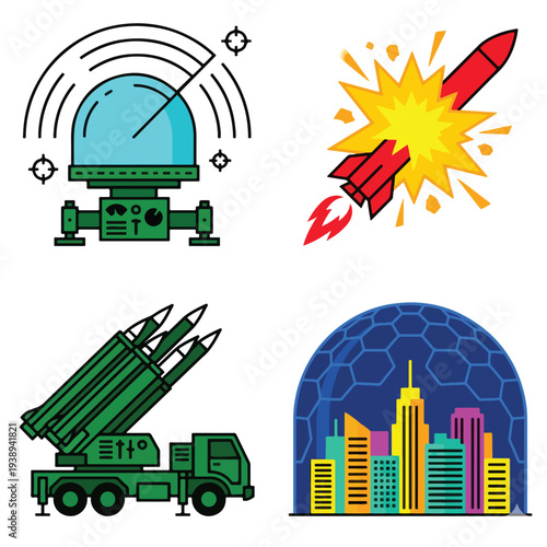 Missile Interception and Air Defense System Technology Set
