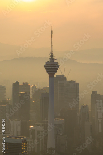 view of kuala lumpur city during sunrise