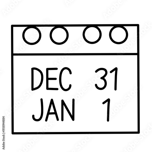 New Year party icon vector