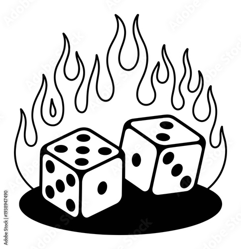 Flaming Dice: A Symbol of Luck and Risk