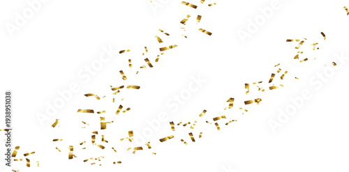 Gold Glitter shiny swirl. Abstract shiny gold glitter design element. For New Year, Merry Christmas greeting card design