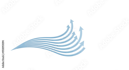 Wallpaper Mural Abstract Blue Arrows Flowing Upward, Representing Growth, Progress, and Success Torontodigital.ca