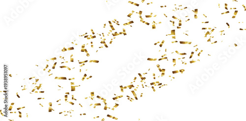 Gold Glitter shiny swirl. Abstract shiny gold glitter design element. For New Year, Merry Christmas greeting card design