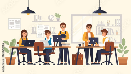 Group of People Working on Computers.