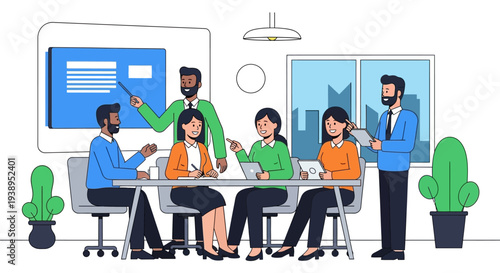 Diverse Business Team Meeting Discussion Planning.