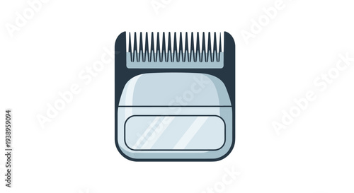 Professional stainless steel electric hair clipper blade head for precise grooming and hair cutting tools in a barber shop.