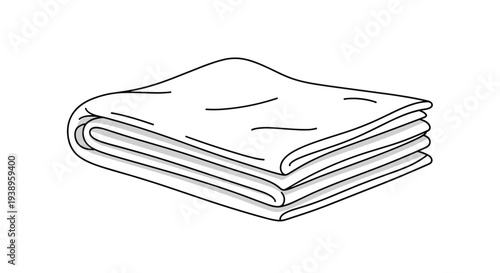 Neatly folded stack of soft white cotton towels for bathroom laundry or hotel service on white background for hygiene.