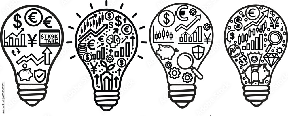 Fototapeta premium Innovative business ideas and financial growth concepts