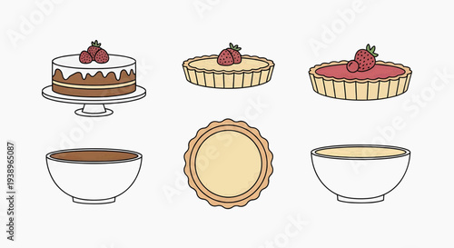 Delicious desserts and coffee on a table with cake and pies