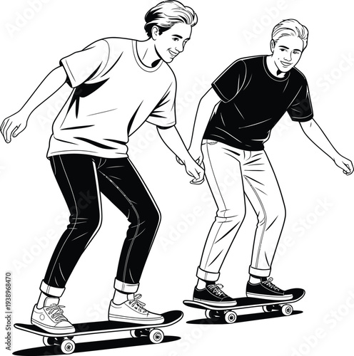 vector illustration of a young man