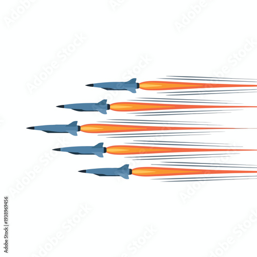 vector flat hypersonic missile glides through the air at high speed 08