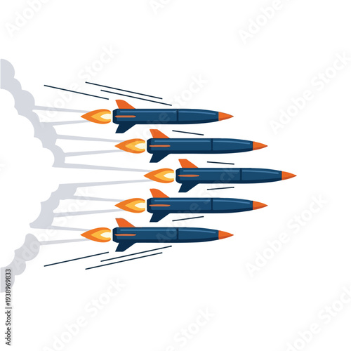 vector flat hypersonic missile glides through the air at high speed 05