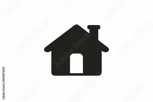 Simple black house icon