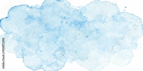 Abstract a tranquil watercolor image, depicting a serene and ethereal cloud. The soft, fluid strokes create a dreamy effect.