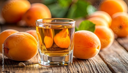 Apricot Cordial Shot. A clear cordial served neat with apricot halves, concentrated stone-fruit flavor and a warm lingering finish.
