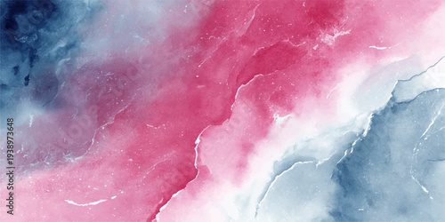 Abstract pink and blue watercolor blend together, creating a dreamy and ethereal effect. The fluid and artistic representation evokes a sense of freedom and emotional depth.
