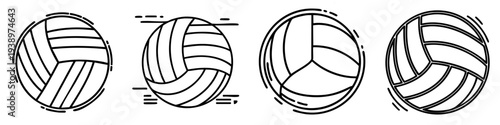 Volleyball Illustrations Set