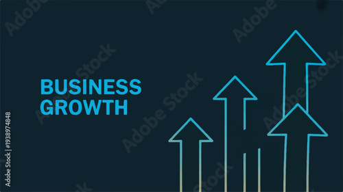 Visual representation of business growth with upward trending arrows