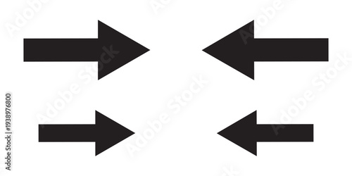 A set of different arrow signs, simple black arrows icons design. eps vector illustration doodle element.