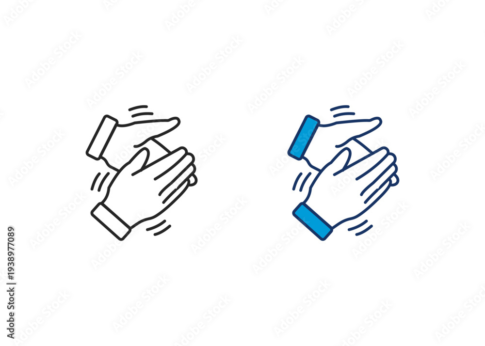 Obraz premium Applause Icon Set Multiple Style Collection