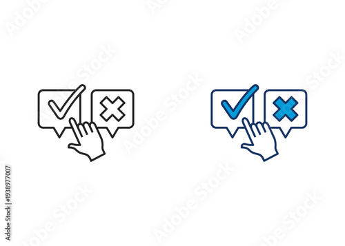 Decision Icon Set Multiple Style Collection