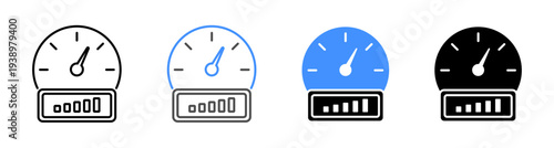 Indicator and Performance Tracking Icon Vector Illustration Editable