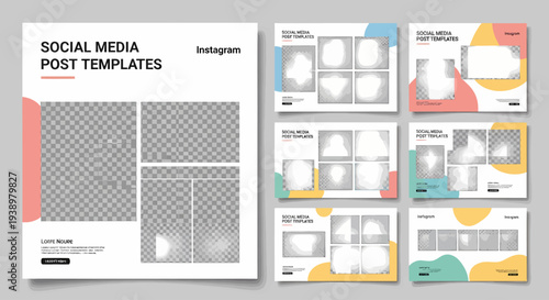 Elevate your online presence with modern social media post templates, perfect for engaging content and stylish brand promotion on various platforms