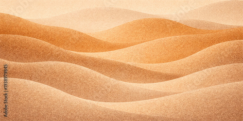 Brown sand ripples create a textured nature pattern on a light beach backdrop with a rough macro design