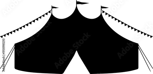 Circus Tent Silhouette Vector