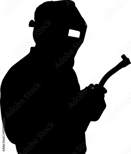 Welder Worker Silhouette Vector – Welding Work