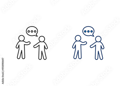 Debate Icon Set Multiple Style Collection