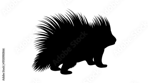 Porcupine Animal Silhouette Vector