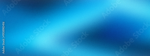 Tableau sur toile Abstract blue gradient background with soft light leaks, blurred turquoise textu
