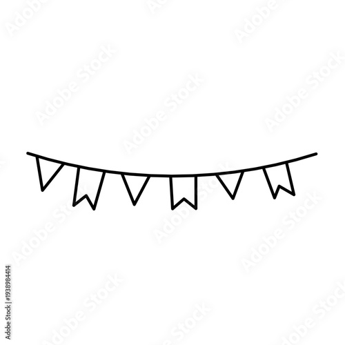 Bunting Flag icon vector