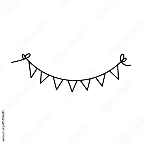Bunting Flag icon vector