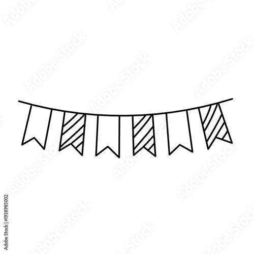 Bunting Flag icon vector