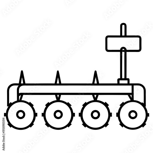 Agricultural field cultivator with rolling wheels for soil preparation