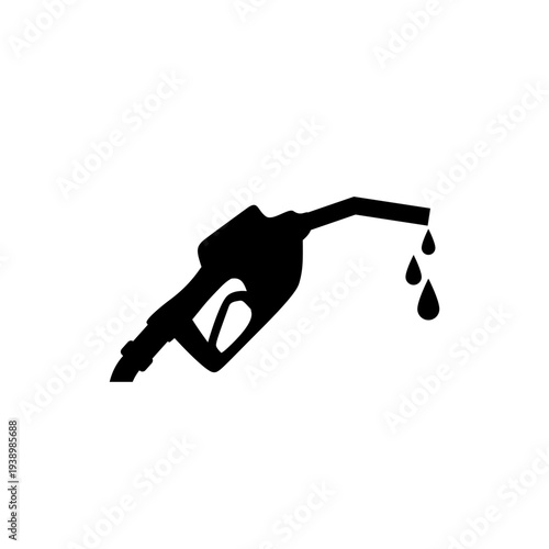 Fuel pump nozzle silhouette icon