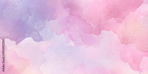 Abstract beautiful decorative and lovely soft pink watercolor texture background design summer winter  pattern clouds backdrop pink color bright watercolor.