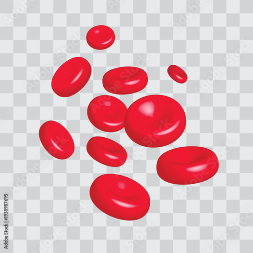 Red blood cells. Erythrocytes. Scientific and medical concept.