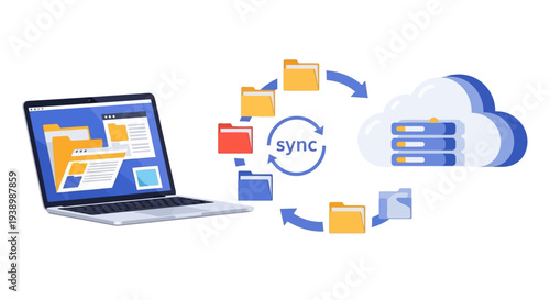 Data Synchronization Seamlessly syncing files between your laptop and cloud storage for efficient data management