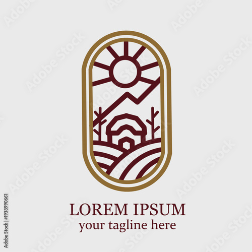 agricultural logo suitable for natural industry sector.