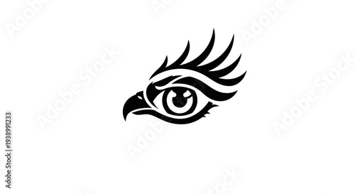 Stylized Eagle Eye Graphic Illustration Design.