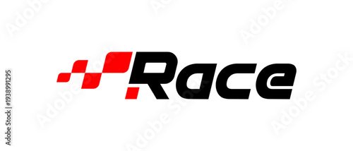 Modern racing logo featuring bold “Race” typography combined with dynamic pixel-style elements, representing speed, motion, and high performance.