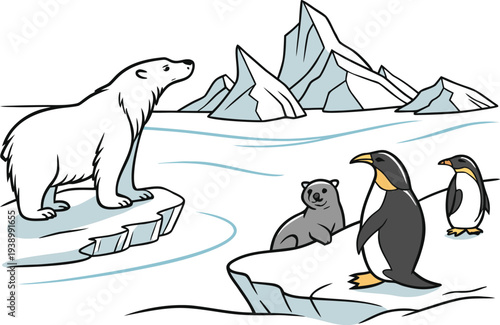 World Day for Glaciers Awareness. Global Glacier Conservation Awareness Day. International Glacier Protection Awareness Theme. World Glacier Preservation Awareness Concept. Glacier Climate Change