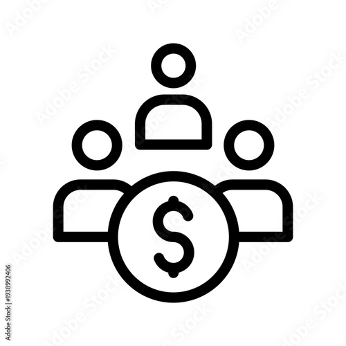 Strategic Financial Collaboration Icon Set for Business Partnership, Investment Planning and Team Finance