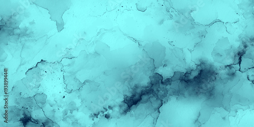 Blue watercolor wash background with organic fluid ink textures delicate marbling, and ethereal cloudy layers, perfect for sophisticated web design.