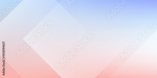 Pastel pink and blue blur backdrop with transparent shapes square. Light gradient vector banner. Background abstract purple sky. Soft blurred light bg. Pastel gradation water cover design